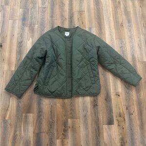 Olive Green Quilted Women's Jacket NEW Gap